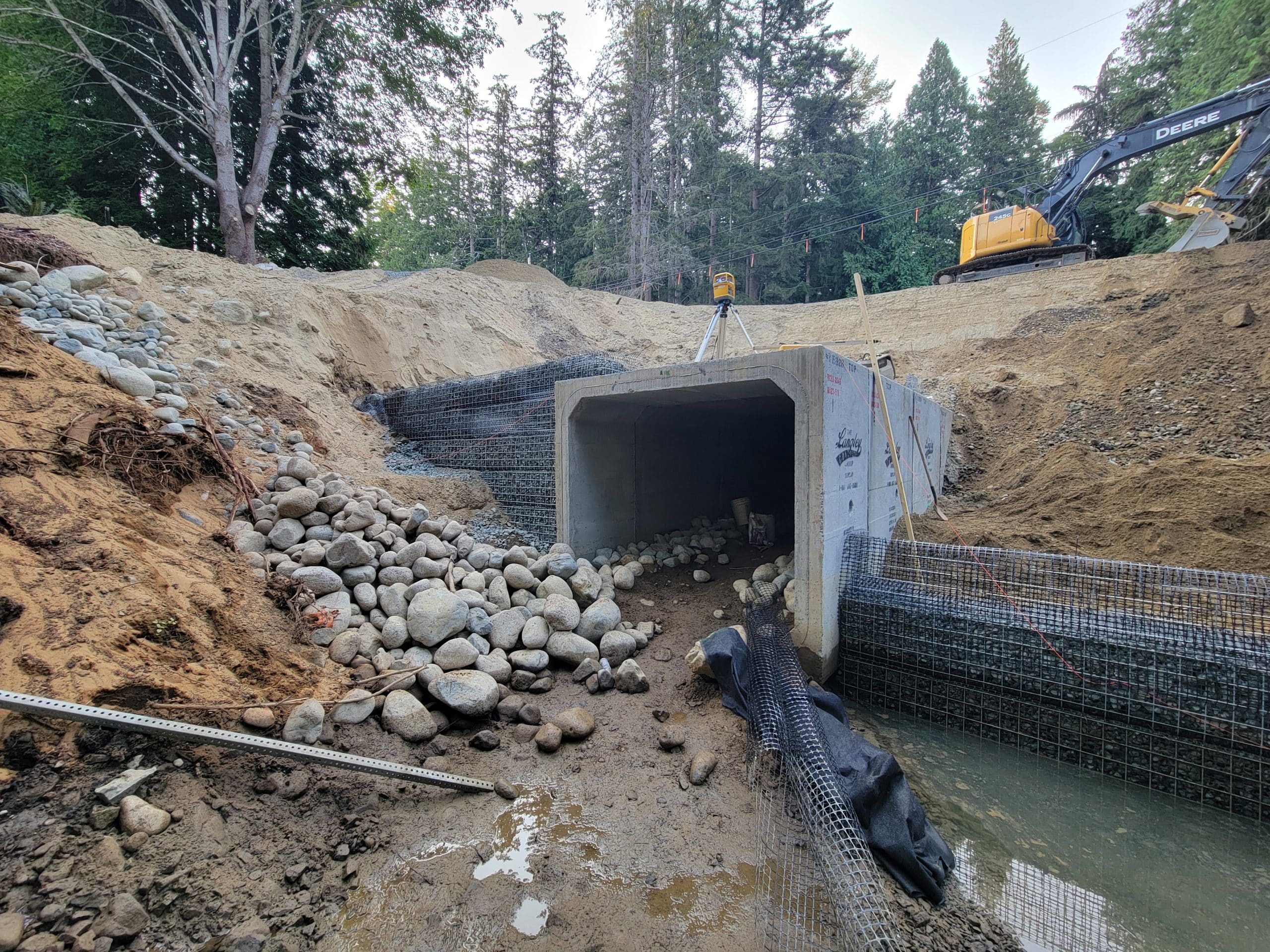 Crescent Road Culvert Repair in the middle of construction