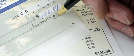 paying for bill with cheque