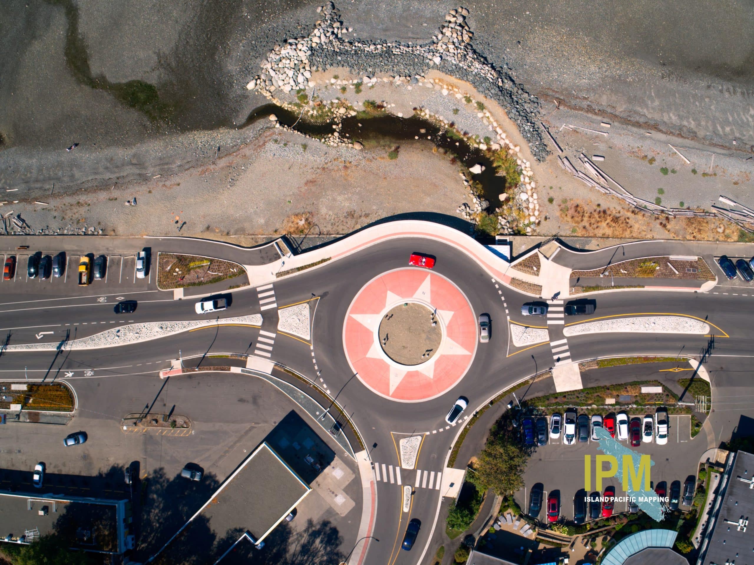 Aerial view of the Memorial Roundabout