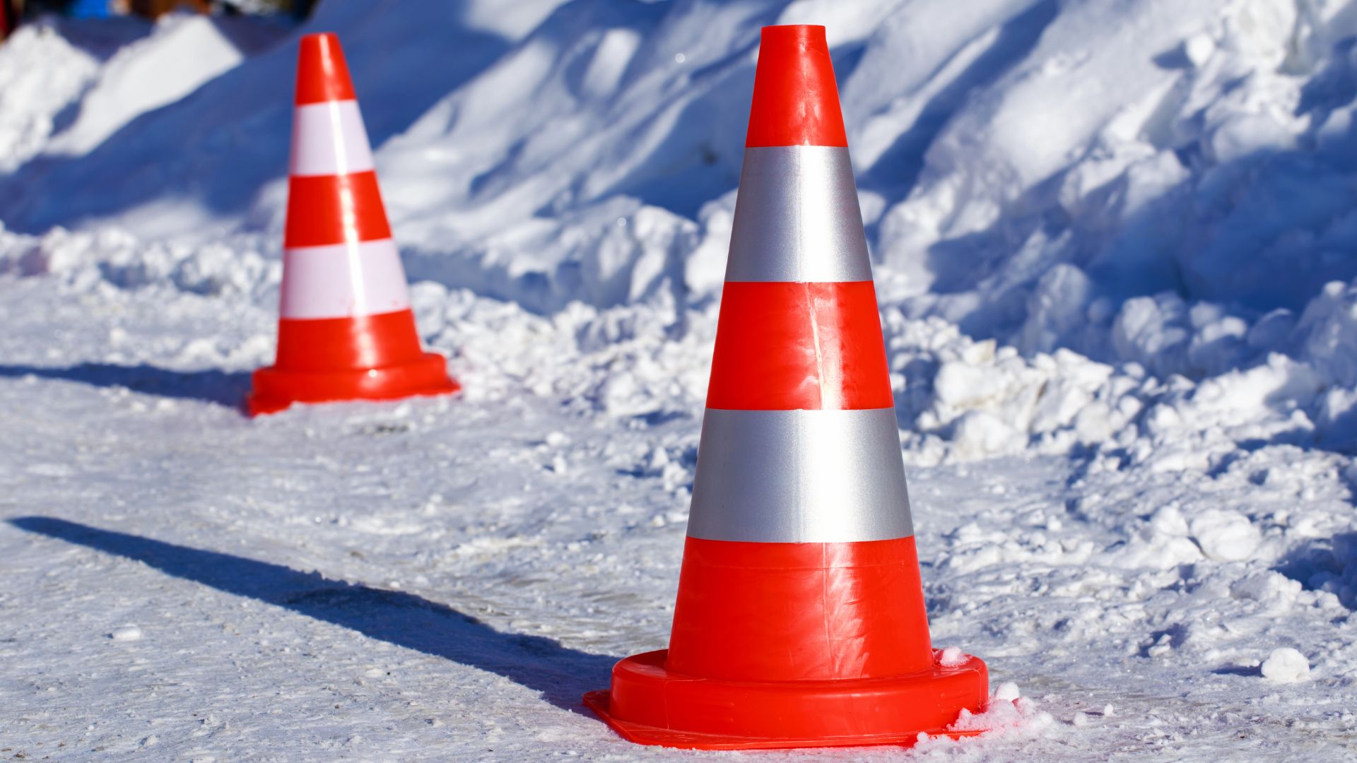 Traffic Cone in Snow